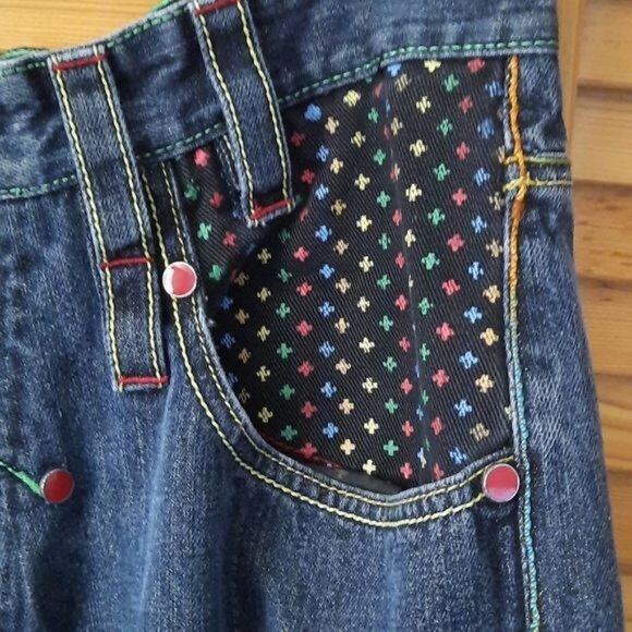 Coogi Australia Vintage Embroidered Denim Jeans Size W38 L34 - Picture 2 of 16